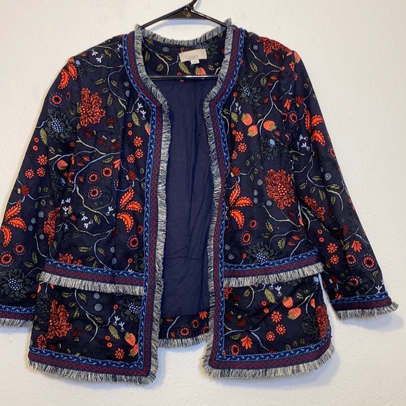 Loft Primavera Fringe Trimmed Open
Front Jacket - Picture 1 of 8